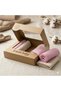 7-Piece 100% Cotton Muslin Baby Mouth Wipes – Pink & Beige Toned Gift Set in Box - 3