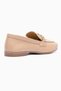 Women's Genuine Leather Ballet Flats Metal Accessory Detail Loafers Sorina Nude - 5