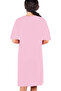 Brand Sever Pink V-Neck Half Sleeve Knee Length Comfortable Home Dress Nightgown - 2