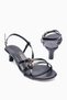 Women's Heels Sandals Ankle Strap Buckled Stylish Casual Shoes Lula Black - 3