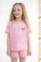 Girl's Sweet Watermelon Printed Oversized Comfortable Daily Use Combed Cotton T-Shirt - 2