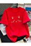 Cat Face Printed Unisex Women/Men Oversize Crewneck T-Shirt
