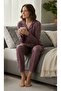 Front Buttoned Pajama Set - 3