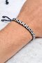 Men's Hematite Natural Stone Bracelet – Stylish Design Adjustable Macramé Bracelet