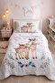 Cute Deer Single Pique Bedspread Set Children's Room Piqué Bedspread