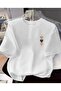 Dotted Hearts Printed Unisex Women/Men Oversize Crewneck T-Shirt