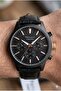 Men's Wristwatch |   45mm Steel Case, Dark Brown Leather Strap, Black Dial - 5