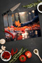 Tempered Glass Cutting Board with Autumn Leaves View Uv Printing in 30X40 cm Size - Bckt013 - 4