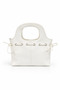 Women's Knotted Ring Detailed Tote Bag White