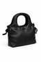 Women's Knotted Ring Detailed Tote Bag Black - 2