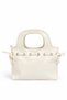 Women's Knotted Ring Detailed Tote Bag Cream