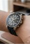 Sports Design Men's Wristwatch |   46mm Steel Case, Black Silicone Band, Black Dial - 4