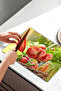 Vegetable Basket Patterned Tempered Glass Cutting Board 30X40 cm Size Uv Printing - Bckt022 - 5