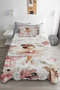 Ballerina Rabbit Teddy Bear Patterned Single Pique Bedspread Set Children's Room Piqué Bedspread - 2