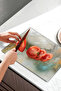 Abstract Gold and Turquoise Textured Tempered Glass Cutting Board Uv Printing in 30X40 cm Size - Bckt034 - 5