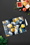 Tempered Glass Cutting Board in Navy Blue, Gray, and Gold Tones 30X40 cm Size Uv Printing - Bckt043 - 2