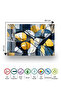 Tempered Glass Cutting Board in Navy Blue, Gray, and Gold Tones 30X40 cm Size Uv Printing - Bckt043 - 7