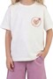 Girl's Heart Printed Two-Thread P Cotton U Bottom Top Double Set - 3
