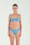Women's Blue/Mink/Green Glittery Fabric Removable Thin Covered Wire t Shaping / Sculpting Bikini Set
