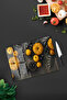 Yellow Pumpkin Fruit Still Life Patterned Tempered Glass Cutting Board 30X40 cm Size Uv Printing - Bckt045 - 2