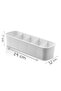 5-Compartment Cabinet and Drawer Set of 2 Organizer Boxes (Gray & White) 722440 - 5