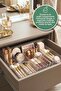 6-Piece Drawer Organizer Set Transparent Makeup and Kitchen Drawer Organizer Set with Compartments