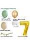 7 Year Old Mold Green Sea Sand and Chrome Gold Balloon Concept Birthday Set - 3