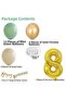 8 Year Old Mold Green Sea Sand and Chrome Gold Balloon Concept Birthday Set - 3
