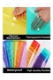 A5 Snap Fastener File Transparent Colorful Envelope File 5 Colors 17X22 cm Snap Fastener File Waterproof 50 Sheets Cap - 4