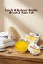 Sleek Body Scrub Nourishing Purifying Body Peeling and Natural Horsehair Cellulite Brush Set of 2