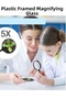Mini Handheld Pocket Magnifier 6 cm Plastic Strappy 5X Without Light Bag Hand Magnifier - 3