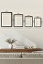 3 Pieces of Black Wooden Framed Vintage Paintings with Dark Flowers and Cliffs - 6