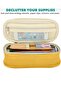 Special Large Capacity Expandable Canvas Pen Holder Mustard - 2