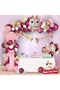 Pink Age Dinosaur Deer Foil Birthday Party Set Decoration Concept for Girls