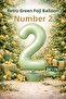 Green 2 Number Foil Balloon 76cm