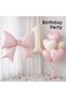 Pink Bow 1 Year Old Birthday Foil Balloon Set – Pastel Concept with Age Options