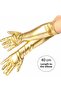Gold Color under Elbow Luxury Satin Gloves 40 cm