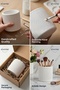 Makeup Organizer, Makeup Brush Holder, Makeup Organizer Set, White Color, Model 1 - 8