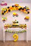 Construction Themed Age Birthday Decoration Set Engineering Vehicle Foil Balloon Balloon Chain Party Decor Ornament