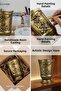 Makeup Organizer, Makeup Brush Holder, Makeup Organizer Set, Gold Antique Finish, Model 9 - 8