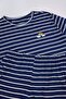 Navy Blue Striped Rainbow Printed Knitted Plus Size Pajama Set Tbbss26Ai00067 - 6