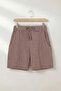 Mink Thin Fabric Comfortable Fit Elastic Waist Shorts Tdrss26Sr00010 - 5