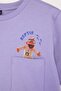 Lila Detective Reptir Printed Knitted T-Shirt Tkdss26Ts00061 - 4
