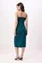Petrol Strapless Shift/Straight Cut Midi Woven Dress Twoss26El00337 - 4