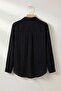 Black Modal V-Neck Lightweight Fabric Shirt Tdrss26Go00026 - 7
