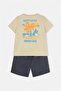 Stone Boy's 100% Cotton Back Printed Knitted T-Shirt Shorts Bottom-Top Set Tkdss24Au00008 - 6