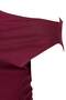 Burgundy Premium Soft Fabric Fitted Kayak/Madonna Collar Stretchy Knitted Blouse Tbbss25Af00029 - 5