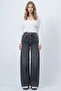 Women's Gray High Waist 5-Pocket Baggy Jeans
