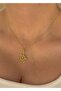 Gold Thin Chain Sun Pendant - 3