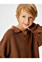 Polo Collar Sweater Ribbed Long Sleeve